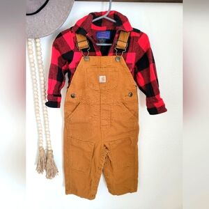 Toddler Carhartt Bibs & Lil Hickory Shirt